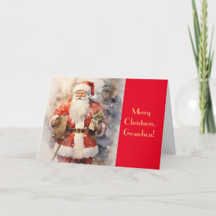 CHRISTMAS-KARTE FÜR ÄLTERE GRANDSON DANKESKARTE