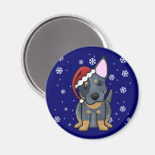 Christmas Kawaii Blue Heeler Magnet (Vorderseite/Rückseite)