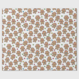 Christmas Kawaii Gingerbread Men Wrapping Paper Geschenkpapier