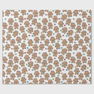 Christmas Kawaii Gingerbread Men Wrapping Paper Geschenkpapier