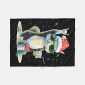 Christmas Kawaii Squirrel Bubble Tea Boba Squirrel Fleecedecke (Vorderseite (Horizontal))