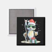 Christmas Kawaii Squirrel Bubble Tea Boba Squirrel Magnet (Vorderseite/Rückseite)