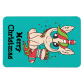 Christmas Kawaii Unicorn Magnet (Horizontal)