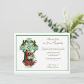 Christmas keltic Cross Irish Condolence Danke (Stehend Vorderseite)