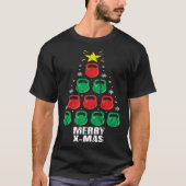 Christmas Kettlebells Tree Holiday Workout T-Shirt (Vorderseite)