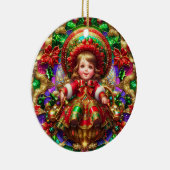 CHRISTMAS ~ Kind 19. Jahrhundert ~ Keramik Ornament (Rechts)