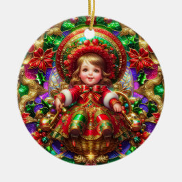 CHRISTMAS ~ Kind 19. Jahrhundert ~ Keramik Ornament