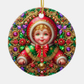 CHRISTMAS ~ Kind 19. Jahrhundert ~ Keramik Ornament (Vorne)