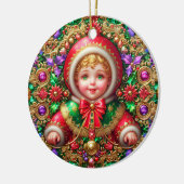 CHRISTMAS ~ Kind 19. Jahrhundert ~ Keramik Ornament (Links)