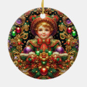 CHRISTMAS ~ Kind 19. Jahrhundert ~ Keramik Ornament (Hinten)