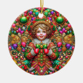 CHRISTMAS ~ Kind 19. Jahrhundert ~ Keramik Ornament (Vorne)