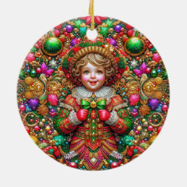 CHRISTMAS ~ Kind 19. Jahrhundert ~ Keramik Ornament