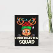 Christmas Kindergarten Squad Red Buffalo Plaid Rei Karte (Vorderseite)
