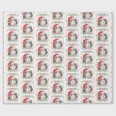 Christmas King Charles Spaniel Dog Pattern Geschenkpapier (Flach)