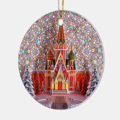 CHRISTMAS ~ Kirche und Landschaft ~ Keramik Ornament (Links)