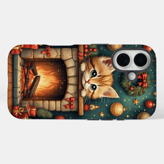 Christmas Kitten Case-Mate iPhone Hülle (Rückseite (Horizontal))