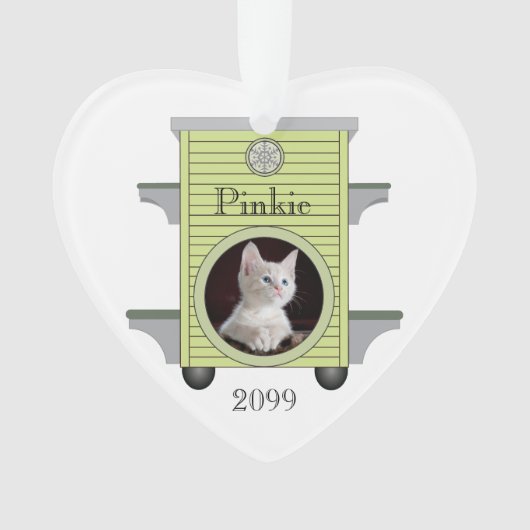 Christmas Kitten Cat Upload Foto Cat House Ornament (Vorderseite)