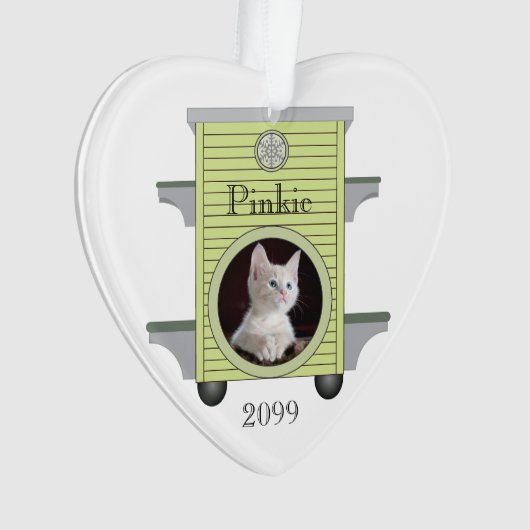 Christmas Kitten Cat Upload Foto Cat House Ornament (Vorderseite)