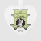 Christmas Kitten Cat Upload Foto Cat House Ornament (Rückseite)