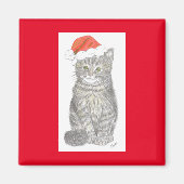 Christmas Kitten Magnet (Vorne)