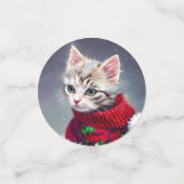 Christmas Kitten Tischdekoration Confetti Konfetti (Klein Vorderseite)