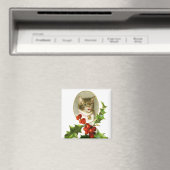 Christmas Kitten Vintag Magnet (In Situ (Geschirrspüler))