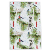 Christmas Kitten with Birds Mittlere Geschenktüte (Vorderseite)