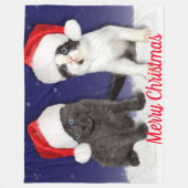 CHRISTMAS KITTENS FLEECEDECKE (Vorderseite)