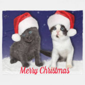 CHRISTMAS KITTENS FLEECEDECKE (Vorderseite (Horizontal))