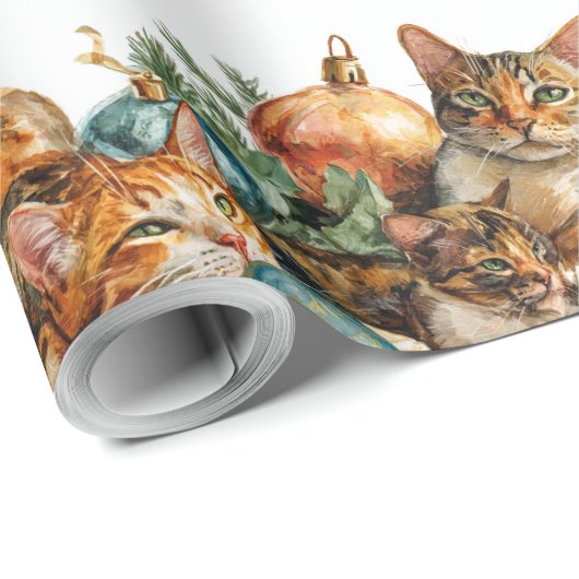 Christmas Kittens Geschenkpapier (Rolleneckpunkt)
