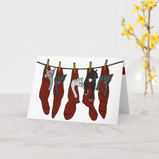 Christmas Kittens Wird Nöel-Card-Kätzchen Karte (Gelbe Blume)