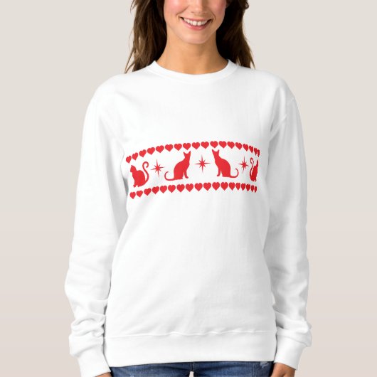 CHRISTMAS KITTIE SWEAT SHIRT RED (Vorderseite)