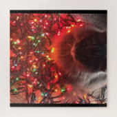 CHRISTMAS KITTY AND LIGHTS Puzzle (Horizontal)