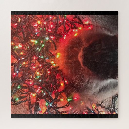 CHRISTMAS KITTY AND LIGHTS Puzzle (Horizontal)