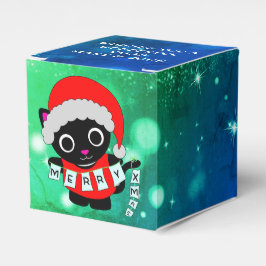 Christmas Kitty Cat Happy Merry Card Gruß Geschenkschachtel