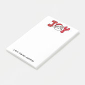 Christmas Kitty Cat "JOY" Custom Post-it Klebezettel (angewinkelt)
