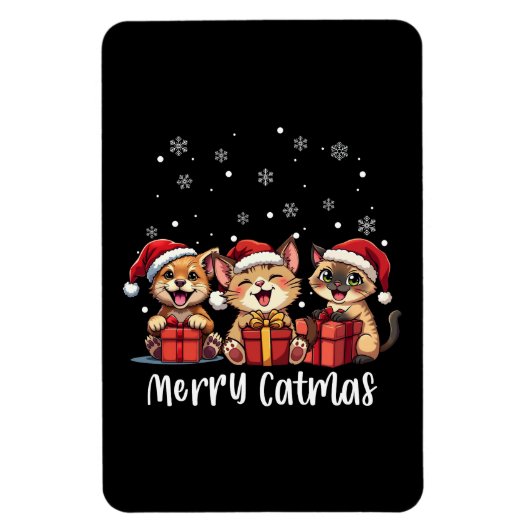 Christmas Kitty Cats Merry Catmas Magnet (Vertikal)
