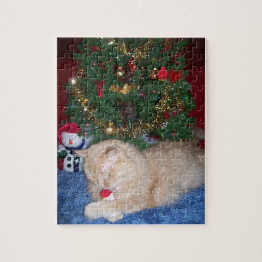Christmas Kitty Foto Puzzle (Vertikal)