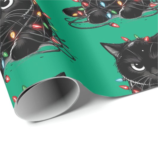 Christmas Kitty Geschenkpapier (Rolleneckpunkt)