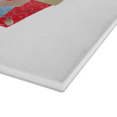 Christmas Kitty Glass Cutting Board Schneidebrett (Ecke)