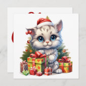 Christmas Kitty Grußkarte Feiertagskarte (Vorne/Hinten)