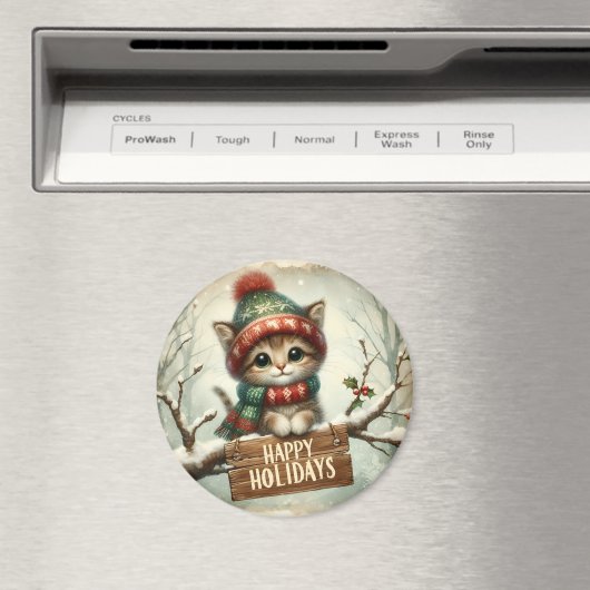 Christmas Kitty Magnet (In Situ (Geschirrspüler))