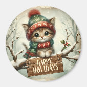 Christmas Kitty Magnet (Vorne)