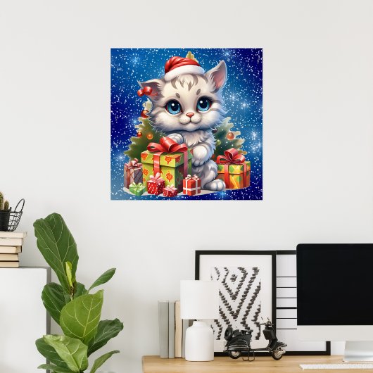 Christmas Kitty Poster (Heimbüro)