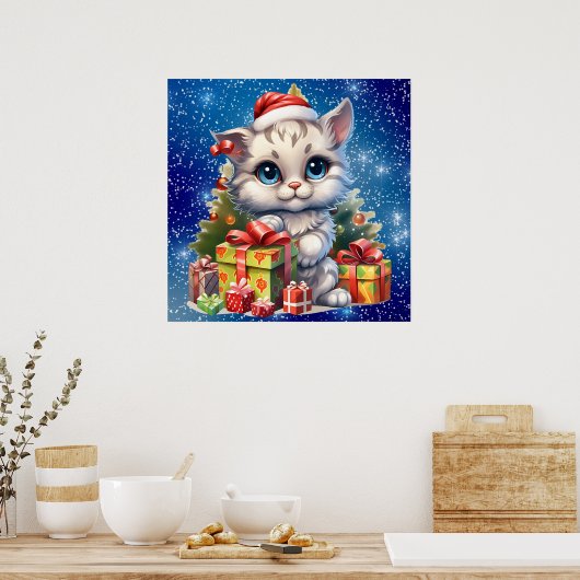 Christmas Kitty Poster (Küche)
