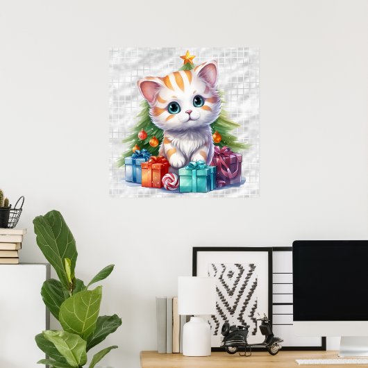 Christmas Kitty Poster (Heimbüro)