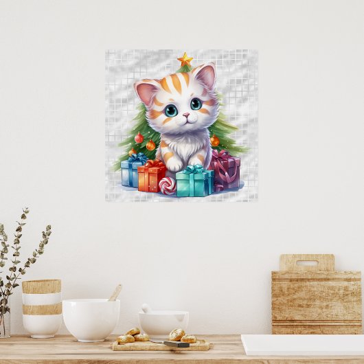 Christmas Kitty Poster (Küche)