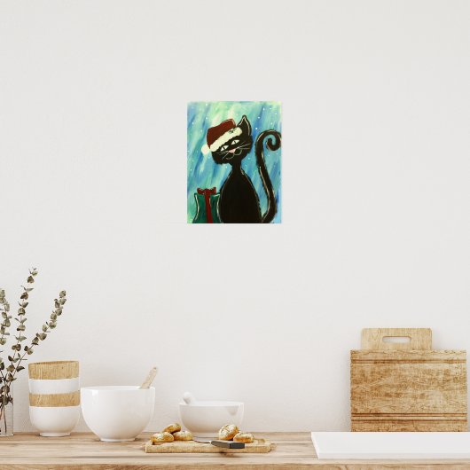 Christmas Kitty Poster (Küche)