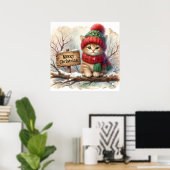 Christmas Kitty Poster (Heimbüro)