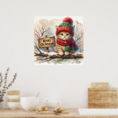 Christmas Kitty Poster (Küche)